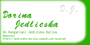 dorina jedlicska business card